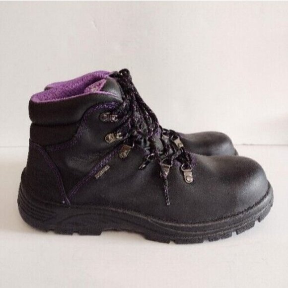 Avenger Work Boots A7124 Medium Steel Toe Black Leather Womens 11 - Picture 4 of 9